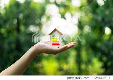 Home Energy Efficiency, Eco-Friendly Home Improvement. Home Energy Efficiency, Eco-Friendly Home Improvement. 124660404