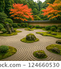 靜謐的枯山水園林 124660530
