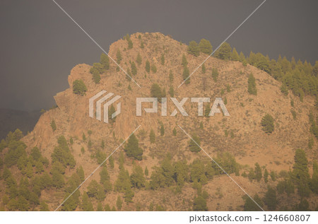 Cliff at sunset. Cliff at sunset. 124660807