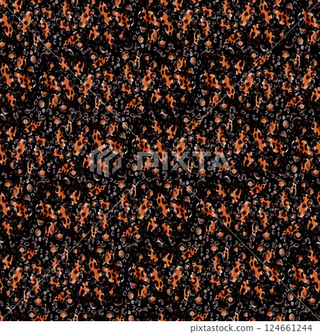 Leopard watercolor pattern design, animal print seamless texture. 124661244