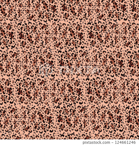 Leopard watercolor pattern design, animal print seamless texture. 124661246