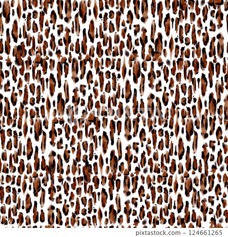 Leopard watercolor pattern design, animal print seamless texture. Leopard watercolor pattern design, animal print seamless texture. 124661265