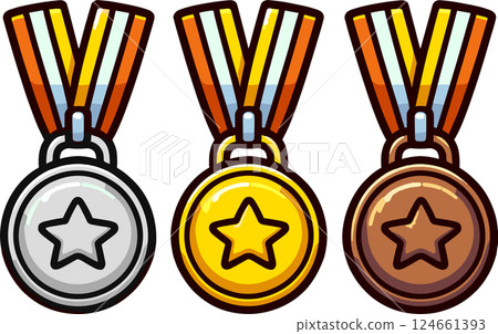 Simple medal illustration 124661393