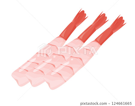Illustration material of sweet shrimp sashimi Illustration material of sweet shrimp sashimi 124661665