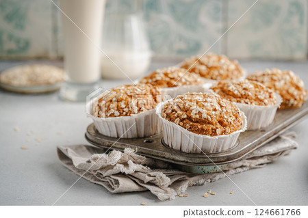 Home Baked Superfood Muffins 124661766