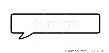 Horizontal speech bubble vector illustration. Simple subtitle base. 124661968