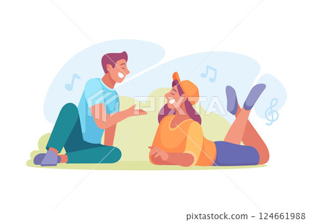 A Joyful and Lively Conversation Between Close Friends in a Relaxed and Comfortable Setting A Joyful and Lively Conversation Between Close Friends in a Relaxed and Comfortable Setting 124661988