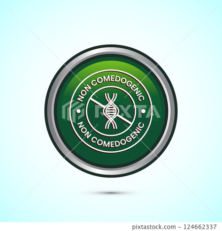 Non comedogenic icon design illustration, non comedogenic label sign. Button design Non comedogenic icon design illustration, non comedogenic label sign. Button design 124662337