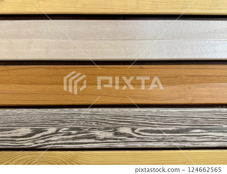 Various Wood Textures Organized in Horizontal Lines Various Wood Textures Organized in Horizontal Lines 124662565