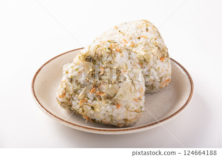 Squid kelp rice ball 124664188