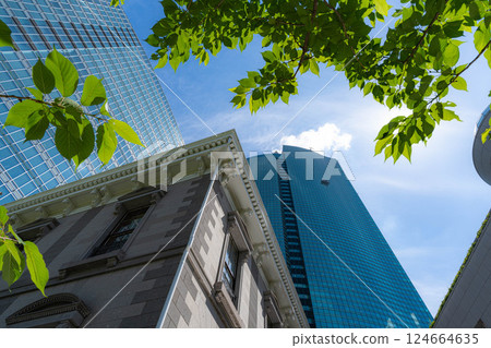 [都會風景]初夏的東京新橋附近的建築[東京] 124664635