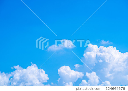 [夏季材料]夏日天空圖像[長野縣] 124664676