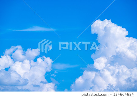 [夏季材料]夏日天空圖像[長野縣] 124664684