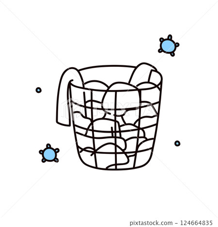 黴菌和洗衣物的插圖 124664835