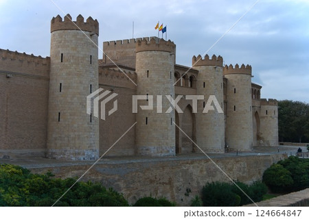 Aljaferia Palace, Zaragoza, Aragon, Spain Aljaferia Palace, Zaragoza, Aragon, Spain 124664847