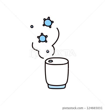 黴菌和加濕器插圖 黴菌和加濕器插圖 124665031