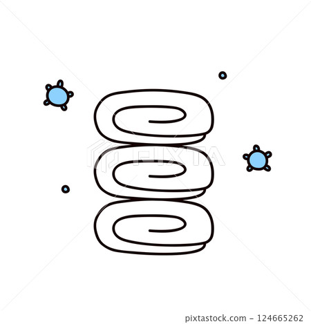 Illustration of mold and towel 124665262