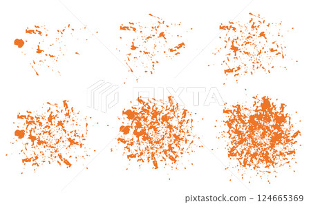 Set of abstract grunge design elements colored vector illustration 124665369