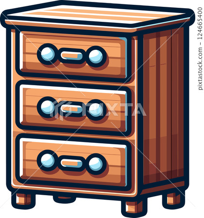Simple drawer illustration 124665400