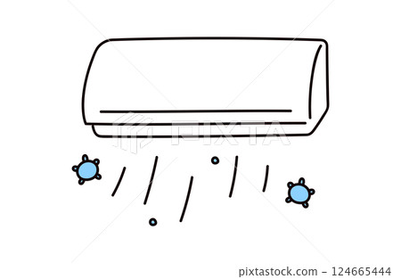 Mold and air conditioner illustration 124665444