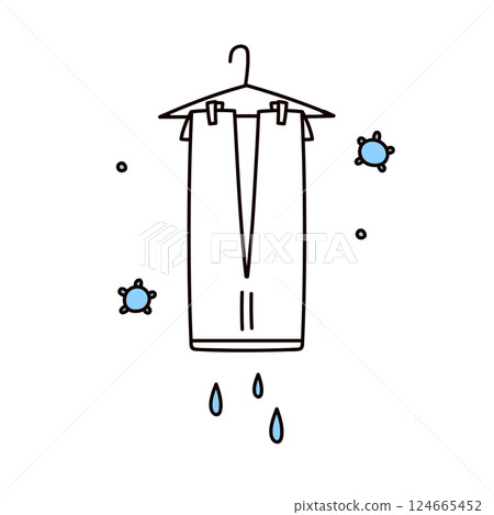 Illustration of mold and laundry 124665452