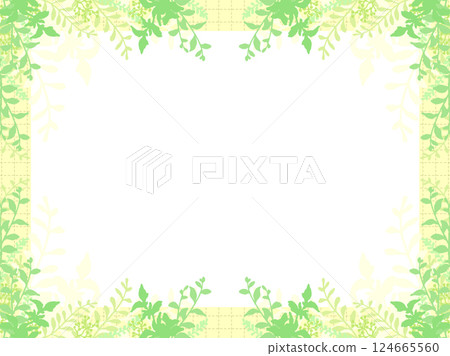 Simple plant frame illustration background Simple plant frame illustration background 124665560