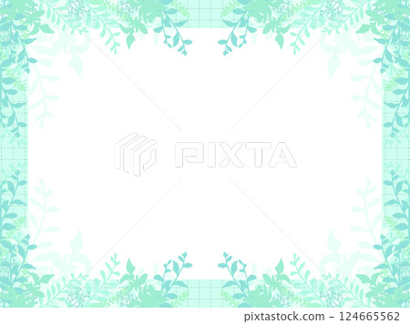 Simple plant frame illustration background Simple plant frame illustration background 124665562