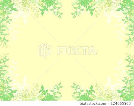 Simple plant frame illustration background Simple plant frame illustration background 124665563