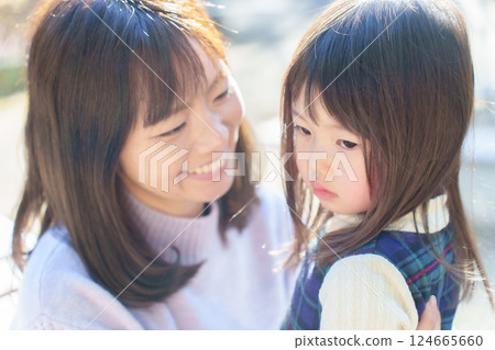 Girl rebelling against her mother 124665660