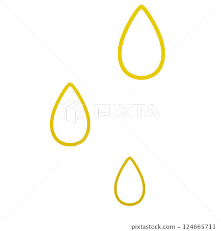 黃色漸層水滴插畫 黃色漸層水滴插畫 124665711