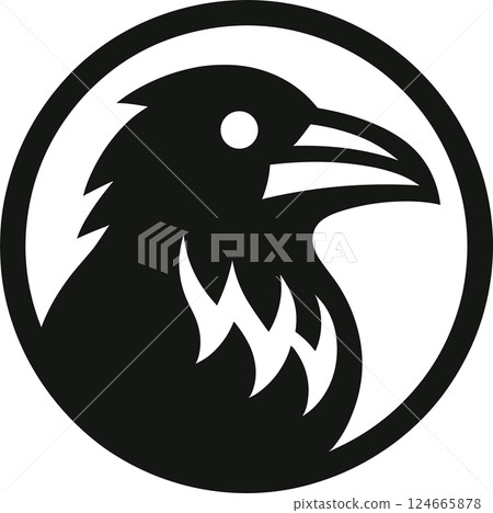 簡單的烏鴉圖標 簡單的烏鴉圖標 124665878