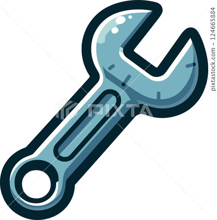 Illustration of one wrench 124665884