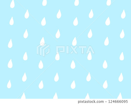可愛的塗鴉式水滴、雨滴和淚水背景插圖 124666095