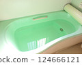 Bathtub filled with hot water 124666121