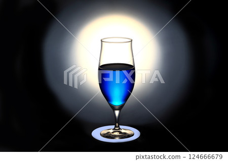 A striking glass of Blue Hawaiian juice A striking glass of Blue Hawaiian juice 124666679