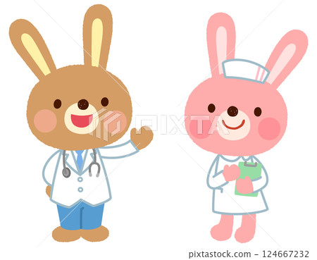 Rabbit Doctor Rabbit Nurse 124667232