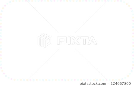 An oval frame with a pattern of four small bright circles in pastel colors An oval frame with a pattern of four small bright circles in pastel colors 124667800
