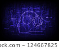 Abstract background with artificial technology robot 124667825