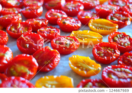 Handmade dry tomato 124667989