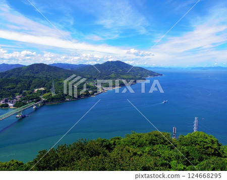 The Seto Inland Sea as seen from Iinoyama Observatory on Suo-Oshima Island (Yamaguchi Prefecture) The Seto Inland Sea as seen from Iinoyama Observatory on Suo-Oshima Island (Yamaguchi Prefecture) 124668295