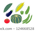 夏季蔬菜插圖素材集 124668528