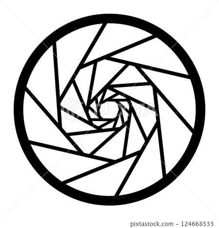 黑色圓形幾何圖案插畫 黑色圓形幾何圖案插畫 124668533