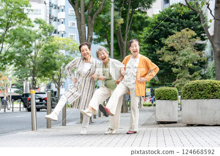 Excited senior woman 124668592