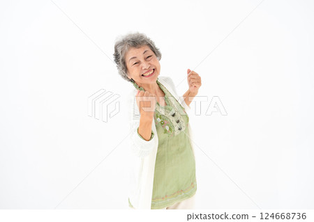 高級女性肖像拳頭泵 124668736