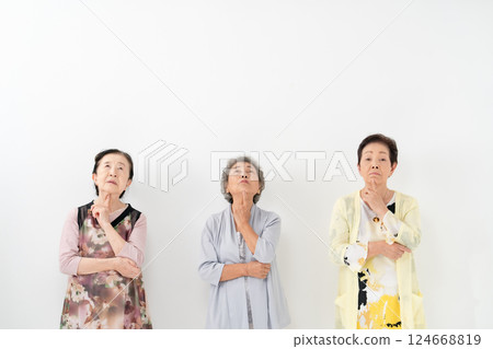 Senior woman thinking Senior woman thinking 124668819