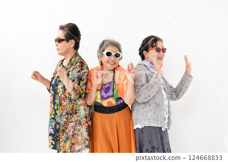 Senior woman funky Senior woman funky 124668833