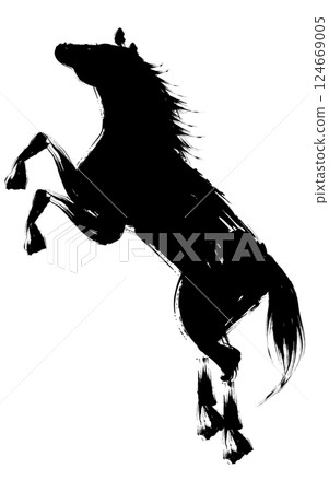 2026 匹馬年新年賀卡材料,站立的馬 2026 匹馬年新年賀卡材料,站立的馬 124669005