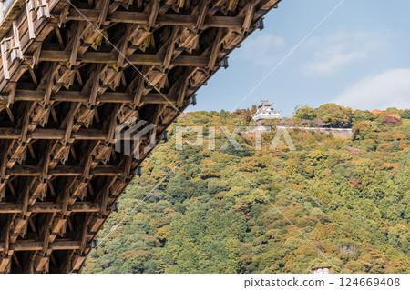 【錦帶橋和岩國城後方】 124669408