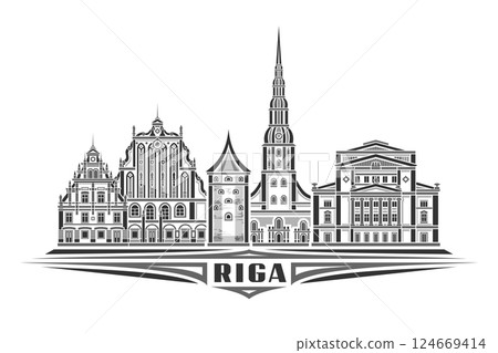 Vector illustration of Riga 124669414