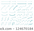 水彩風格可愛的手繪箭頭圖示集 124670184